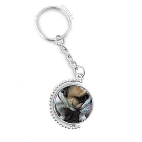 Diythinker Erkek Bulldog Evcil Hayvan Fotoğraf Resimleri Döndürülebilir Çok Renkli 3x9 cm Anahtarlık