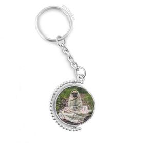 Diythinker Erkek Bulldog Evcil Hayvan Fotoğrafçılığı Resim Döndürülebilir Çok Renkli 3x9 cm Anahtarlık