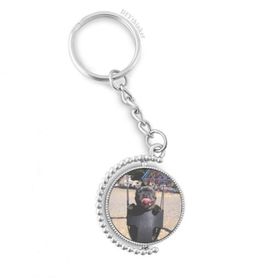 Diythinker Erkek Bulldog Evcil Hayvan Fotoğrafçılığı Resim Döndürülebilir Çok Renkli 3x9 cm Anahtarlık