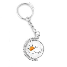 Diythinker Erkek Bulut Hava Güneş İllüstrasyon Desen Döndürülebilir Çok Renkli 3x9 cm Anahtarlık