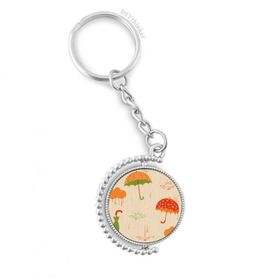 Diythinker Erkek Bulut Şemsiye Yağmur Damlası Hava Döndürülebilir Çok Renkli 3x9 cm Anahtarlık