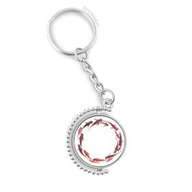 Diythinker Erkek Çin Kırmızı Sazan Balık Hayvan Döndürülebilir Çok Renkli 3x9 cm Anahtarlık