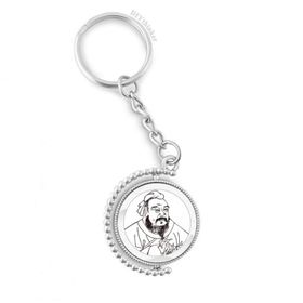 Diythinker Erkek Dao Religion Çin Lao Tzu Döndürülebilir Çok Renkli 3x9 cm Anahtarlık