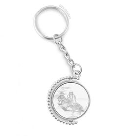 Diythinker Erkek Dao Religion Çin Sığır Lao Tzu Döndürülebilir Çok Renkli 3x9 cm Anahtarlık