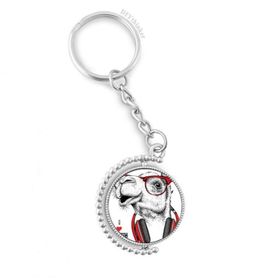 Diythinker Erkek Deve Kulaklığı Rock Müzik Boyama Döndürülebilir Çok Renkli 3x9 cm Anahtarlık
