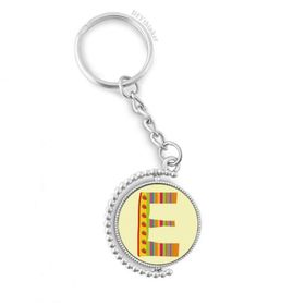 Diythinker Erkek E Alfabe Çilek Meyve Sevimli Desen Döndürülebilir Çok Renkli 3x9 cm Anahtarlık