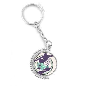 Diythinker Erkek Ekstrem Spor Atletler Paten Sörf İllüstrasyonu Döndürülebilir Çok Renkli 3x9 cm Anahtarlık