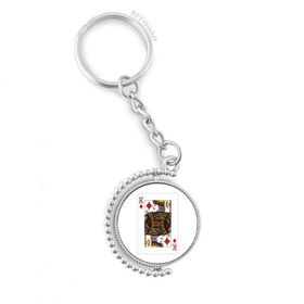 Diythinker Erkek Elmas K Oyun Kartları Desen Döndürülebilir Çok Renkli 3x9 cm Anahtarlık