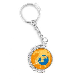Diythinker Erkek Futbol Sporları ABD Döndürülebilir Çok Renkli 3x9 cm Anahtarlık