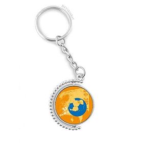 Diythinker Erkek Futbol Sporları ABD Döndürülebilir Çok Renkli 3x9 cm Anahtarlık