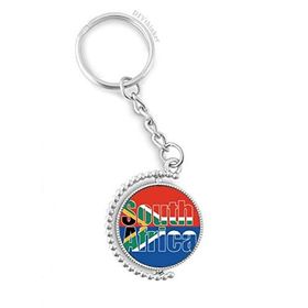 Diythinker Erkek Güney Afrika Ülke Bayrağı İsim Döndürülebilir Çok Renkli 3x9 cm Anahtarlık