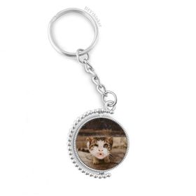 Diythinker Erkek Hayvan Komik Kedi Fotoğraf Çekimi Döndürülebilir Çok Renkli 3x9 cm Anahtarlık