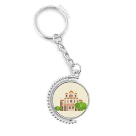 Diythinker Erkek İllüstrasyon Rusya Simgesi Ulusal Sembolü Döndürülebilir Çok Renkli 3x9 cm Anahtarlık