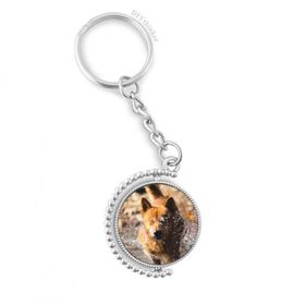 Diythinker Erkek Japon Köpek Sevimli Hayvan Fotoğrafçılığı Döndürülebilir Çok Renkli 3x9 cm Anahtarlık