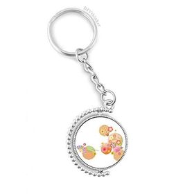 Diythinker Erkek Katlanır Fan Sakura Desenli Geometri Döndürülebilir Çok Renkli 3x9 cm Anahtarlık