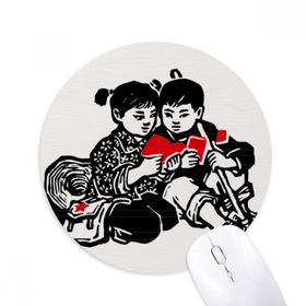 Dıythinker Erkek Kız Şapka Sırt Çantası Kitap Vatanseverlik Baskılı Yuvarlak Kaymaz Kauçuk Mouse Pad