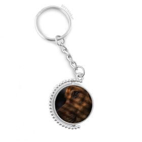 Diythinker Erkek Köpek Evcil Hayvan Duygusal Resim Döndürülebilir Çok Renkli 3x9 cm Anahtarlık