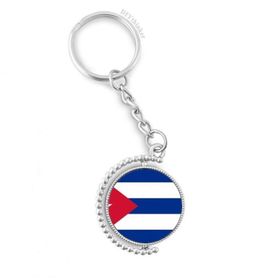 Diythinker Erkek Küba Ulusal Bayrağı Kuzey Amerika Ülke Döndürülebilir Çok Renkli 3x9 cm Anahtarlık