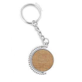 Diythinker Erkek Kumaş Keten Örgü Kahki Soyut Döndürülebilir Çok Renkli 3x9 cm Anahtarlık