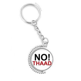 Diythinker Erkek No THAAD Against THAAD Pasifizm Döndürülebilir Çok Renkli 3x9 cm Anahtarlık