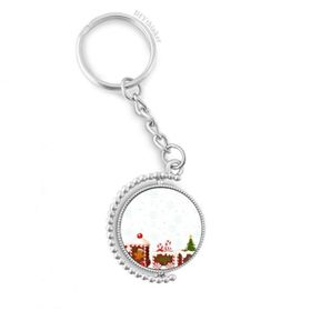 Diythinker Erkek Noel Şeker Tren Festivali Döndürülebilir Çok Renkli 3x9 cm Anahtarlık
