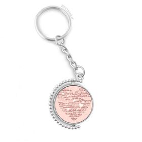 Diythinker Erkek Pembe Beyaz Kalp Şekilli Sevgililer Günü Döndürülebilir Çok Renkli 3x9 cm Anahtarlık