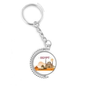 Diythinker Erkek Şehir Piramit Sfenks Mısır Döndürülebilir Çok Renkli 3x9 cm Anahtarlık