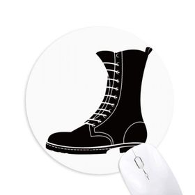 Dıythinker Erkek Siyah Yüksek Çizme Siluet Desenli Baskılı Yuvarlak Kaymaz Kauçuk Mouse Pad