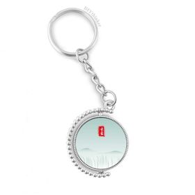 Diythinker Erkek Soğuk Çiy Yirmi Dört Güneş Dönemi Desen Döndürülebilir Çok Renkli 3x9 cm Anahtarlık