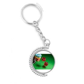 Diythinker Erkek Zar Çipleri Yeşil Masa Fotoğraf Döndürülebilir Çok Renkli 3x9 cm Anahtarlık