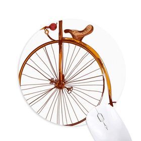 Dıythinker Eski Moda Bisiklet Yüksek Tekerlekli İngiltere Baskılı Yuvarlak Kaymaz Kauçuk Mouse Pad