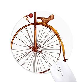 Dıythinker Eski Moda Bisiklet Yüksek Tekerlekli İngiltere Baskılı Yuvarlak Kaymaz Kauçuk Mouse Pad