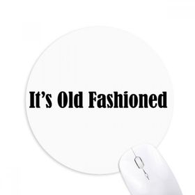 Dıythinker Eski Moda Kokteyl Adı Baskılı Yuvarlak Kaymaz Kauçuk Mouse Pad