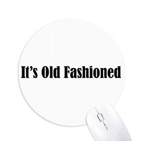 Dıythinker Eski Moda Kokteyl Adı Baskılı Yuvarlak Kaymaz Kauçuk Mouse Pad