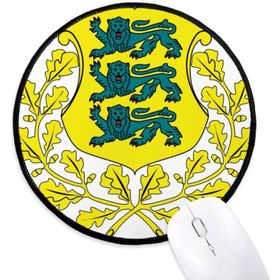 Dıythinker Estonya Ulusal Amblem Ülke Yuvarlak Kaymaz Mouse Pad