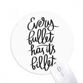 Dıythinker Every Bullet Has Its Billet Baskılı Yuvarlak Kaymaz Kauçuk Mouse Pad