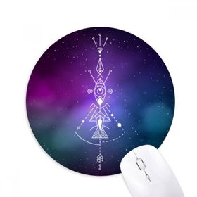 Dıythinker Evren Sembolü Totem Deseni Uzaylı Baskılı Yuvarlak Kaymaz Kauçuk Mouse Pad