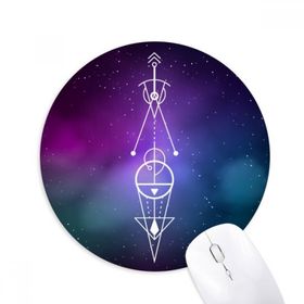 Dıythinker Evren Totem Geometri Uzaylı Üçgen Baskılı Yuvarlak Kaymaz Kauçuk Mouse Pad