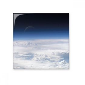 Dıythinker Evren Uzay Beyaz Bulutlar Katman Atmosfer İllüstrasyonu 10x10 cm Seramik Karo