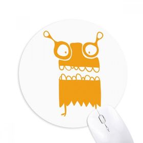 Dıythinker Evren Uzaylı Canavar Sarı Yaratık Baskılı Yuvarlak Kaymaz Kauçuk Mouse Pad