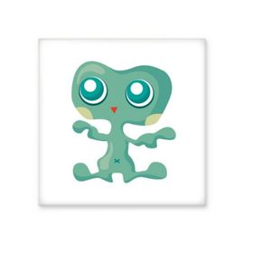 Dıythinker Evren Uzaylı Canavar Yeşil Uzaylı 10x10 cm Seramik Karo