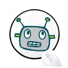 Dıythinker Evren ve Alien Gri Robot Yuvarlak Kaymaz Mouse Pad