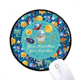 Dıythinker Evren ve Uzayda Uzaylı Yuvarlak Kaymaz Mouse Pad