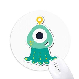 Dıythinker Evren ve Uzaylı Cyclops Canavar Baskılı Yuvarlak Kaymaz Kauçuk Mouse Pad