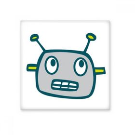 Dıythinker Evren ve Uzaylı Gri Robot Seramik 10x10 cm Seramik Karo