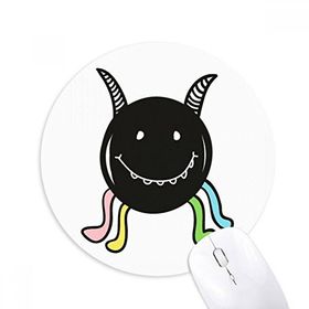 Dıythinker Evren ve Uzaylı Gülümseyen Canavar Baskılı Yuvarlak Kaymaz Kauçuk Mouse Pad