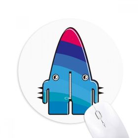 Dıythinker Evren ve Uzaylı Mavi Canavar Baskılı Yuvarlak Kaymaz Kauçuk Mouse Pad