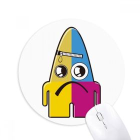 Dıythinker Evren ve Uzaylı Renkli Canavar Baskılı Yuvarlak Kaymaz Kauçuk Mouse Pad