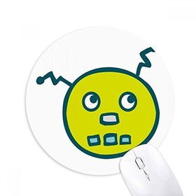 Dıythinker Evren ve Uzaylı Robot Baskılı Yuvarlak Kaymaz Kauçuk Mouse Pad