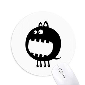 Dıythinker Evren ve Uzaylı Sevimli Canavar Baskılı Yuvarlak Kaymaz Kauçuk Mouse Pad